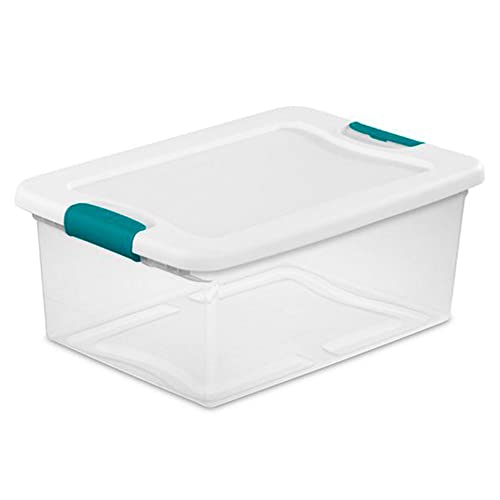 Sterilite 15 Quart Plastic Storage Box with Latches
