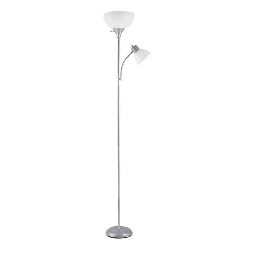 Globe Torchiere Floor Lamp with Reading Light, Dimmable