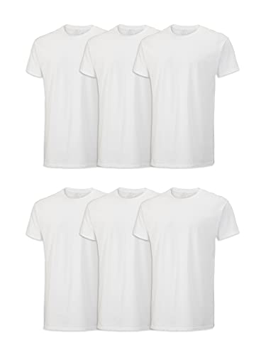 6 Pack Fruit of the Loom Men's Crew T-Shirts