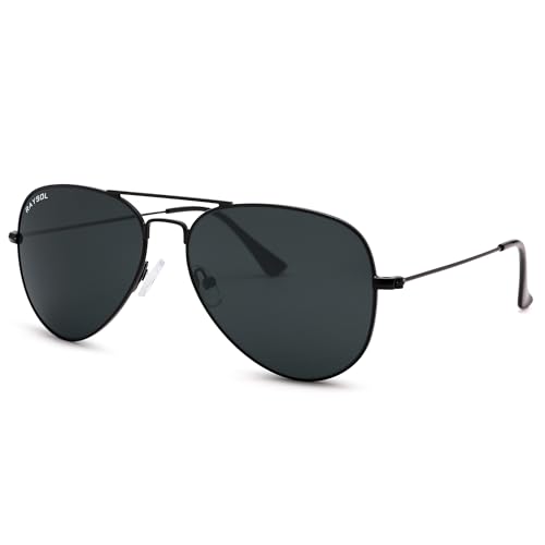 Polarized UV400 Aviator Sunglasses with Glass Lenses