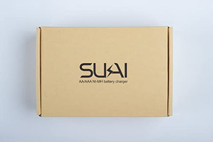 SUKAI 8-Pack Rechargeable AA Batteries with Charger