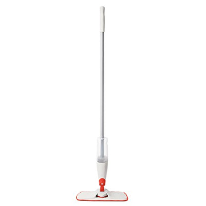 OXO Good Grips Microfiber Spray Mop with Slide-Out Scrubber,Red/White