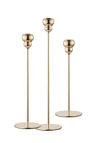 3 Piece Candle Holder Set for Dining Table Decor