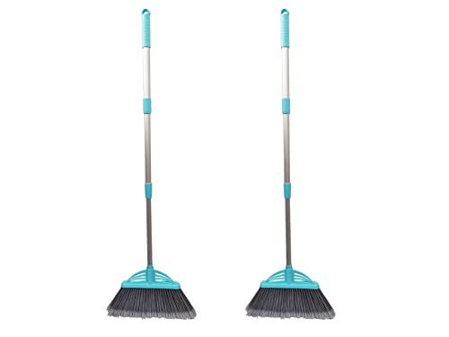 2 Pack Telescopic Aluminum Long-Handled Broom Set