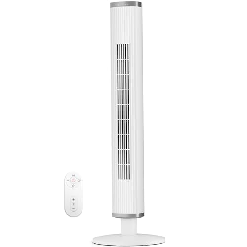 41-Inch Bladeless Oscillating Tower Fan with Remote