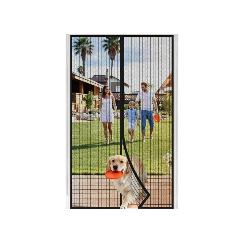 Magnetic Auto-Closing Mesh Screen Door