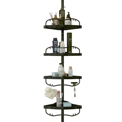 Adjustable Shower Corner Caddy with Tension Poles