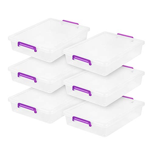 6 Pack IRIS USA 6 Qt Plastic Storage Bins
