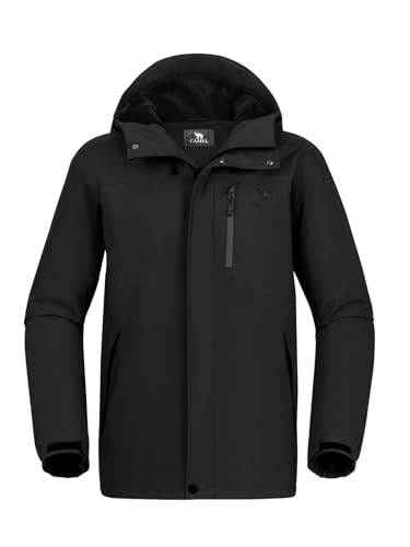 Men's Waterproof Ski Jacket Warm Fleece Lined Coat