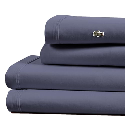 Lacoste Cool Crisp Cotton Percale Queen Sheet Set