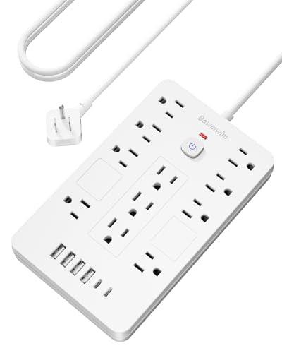 11 Outlet Surge Protector Power Strip with 6 USB