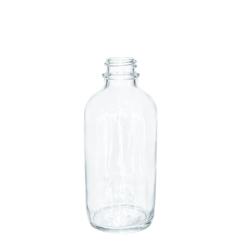 4 oz Clear Boston Round Bottles - Pack of 24