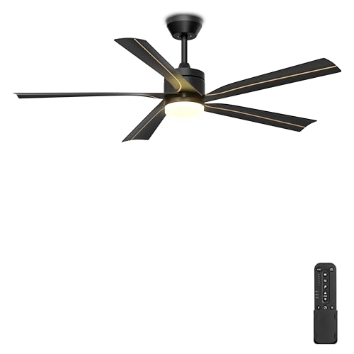 Phylluz 56 Inch Ceiling Fan with Light Remote