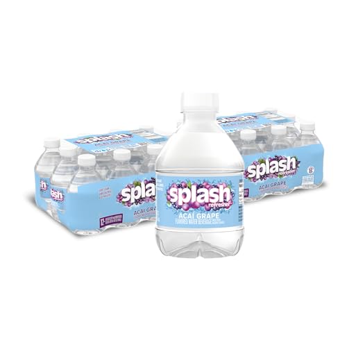 24 Pack Splash Refresher Acai Grape Water Beverage