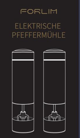 Rechargeable Salt and Pepper Grinder Set - Stainless Steel