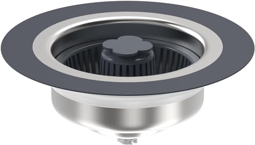 2-in-1 Kitchen Sink Drain Strainer Stopper with Basket