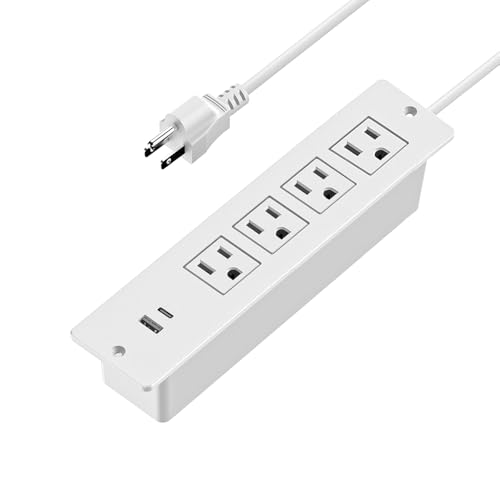 Recessed Power Strip Flush Mount USB Charging Station