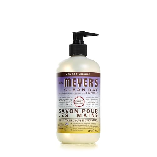 MRS. MEYER'S CLEAN DAY Hand Soap, Made with Essential Oils, Biodegradable Formula, Compassion Flower, 12.5 fl. oz - Pack Of 3