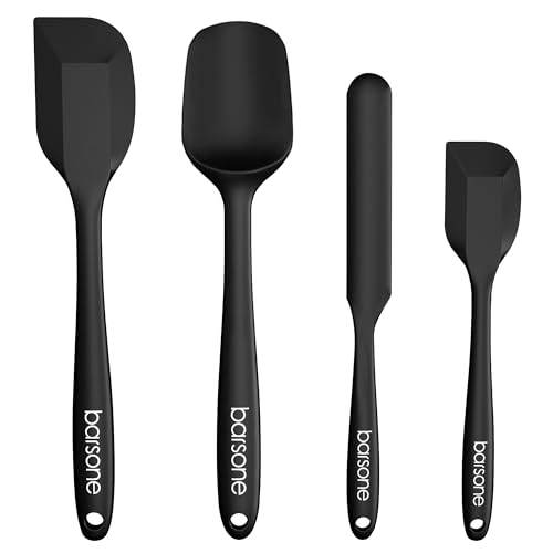 4 Piece Silicone Spatula Set Heat Resistant Nonstick