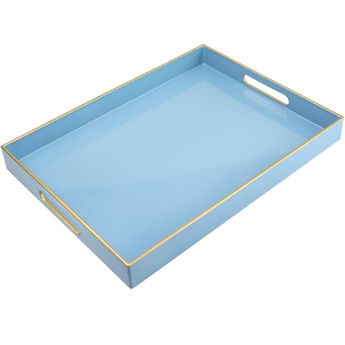 Plastic Rectangular Serving Tray for Ottoman and Coffee Table