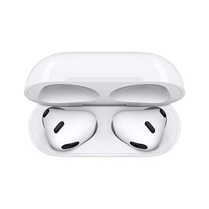 Apple AirPods (3rd Generation) Wireless Ear Buds, Bluetooth Headphones, Personalized Spatial Audio, Sweat and Water Resistant, Lightning Charging Case Included, Up to 30 Hours of Battery Life