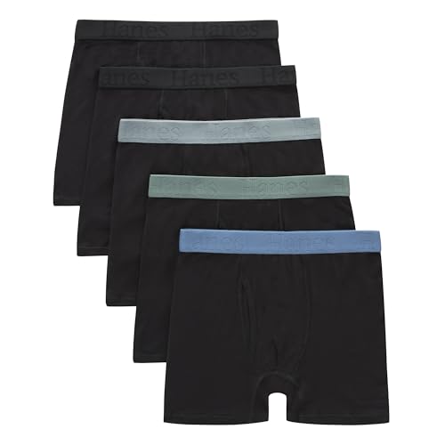 5 Pack Hanes Boys Boxer Brief Underwear Supersoft