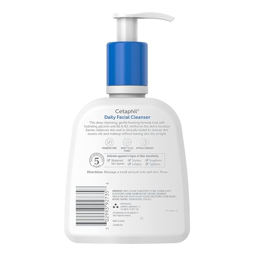3 Pack Cetaphil Daily Facial Cleanser for Sensitive Skin 8oz