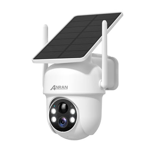 Solar Wireless Outdoor Security Cameras 2K PTZ With Color Night Vision