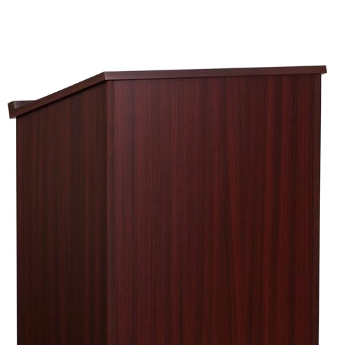 Flash Furniture Mysta Stand-Up Lectern in Mahogany
