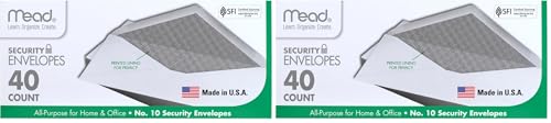 2 Pack Mead Security #10 Envelopes Gummed Closure