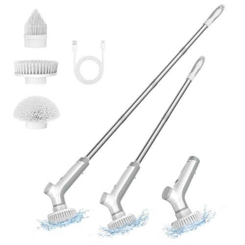 Electric Spin Scrubber with 3 Brush Heads, Cordless