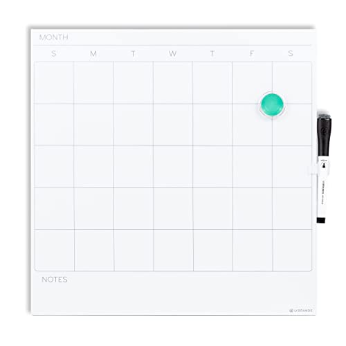 U Brands 14"x14" Magnetic Dry Erase Calendar Board