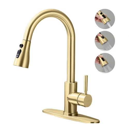 Pull Down Single Handle Kitchen Sink Faucet
