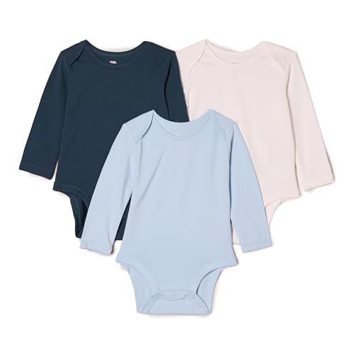 3 Pack Amazon Essentials Baby Long Sleeve Bodysuits