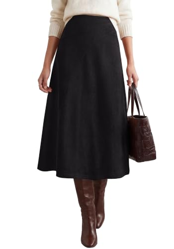 BTFBM Faux Suede Midi Long Skirt (4 Colors)
