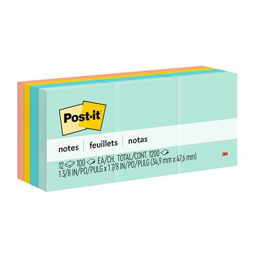 12 Pack Post-it Sticky Note Pads