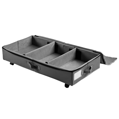 Under Bed Storage Drawer with Wheels and Zipper