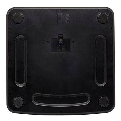Taylor Digital Scales for Body Weight, High 440 LB Capacity, Carbon Fiber with Anti-slip finish, Readout with Red Digits, Auto On and Off Scale, 11.8 x 11.8 Inches, Black