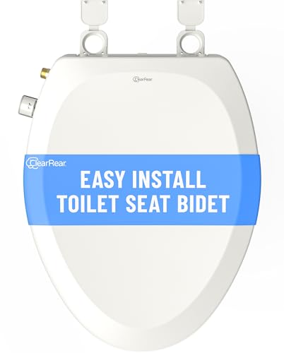 Elongated Bidet Toilet Seat, Dual Nozzle, Self-Cleaning