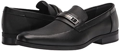 Calvin Klein Men's Black Leather Loafers, Size 8