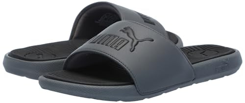 PUMA Cool Cat Sandal Slides Sandal Slides, Cool Dark Gray Black, 3 US Unisex Little Kid