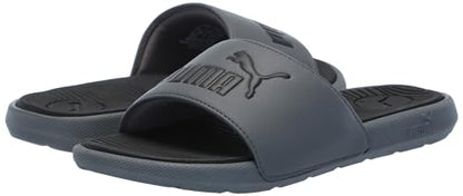 PUMA Cool Cat Sandal Slides Sandal Slides, Cool Dark Gray Black, 3 US Unisex Little Kid