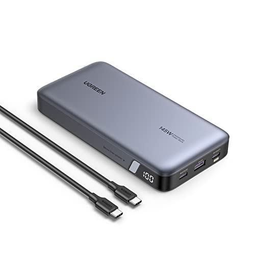 25000mAh UGREEN 145W Laptop Power Bank 3-Port
