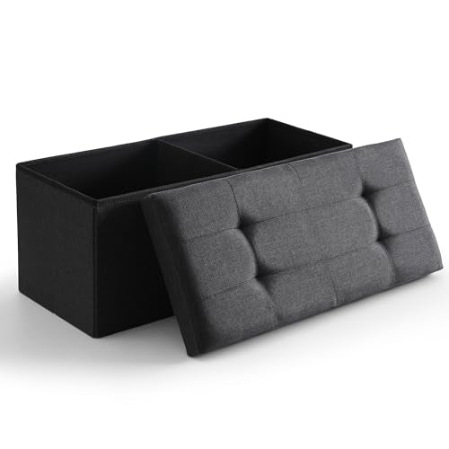 Foldable Storage Ottoman Bench Footrest Stool
