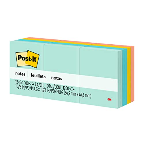 Post-it Notes Beachside Café Collection, 12 Pads
