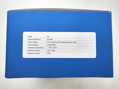 Cinnado 2K Wireless Solar Security Camera
