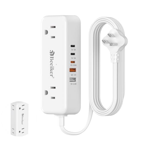 30W USB C Travel Power Strip with 4 Outlets