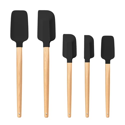 5 Piece Silicone Heat Resistant Spatula Set