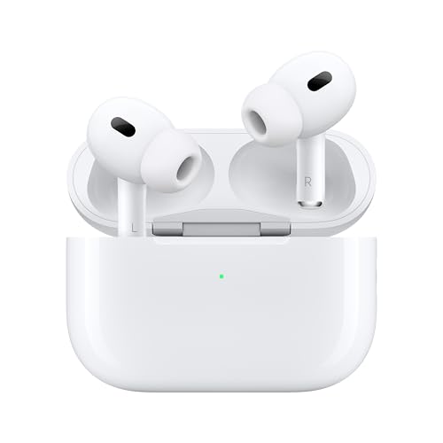 Apple AirPods Pro 2 Wireless Earbuds, Bluetooth Headphones, Active Noise Cancellation, Hearing Aid Feature, Transparency, Personalized Spatial Audio, High-Fidelity Sound, H2 Chip, USB-C Charging