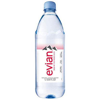 Evian Spring Water 1L Bottle, 12 Pack